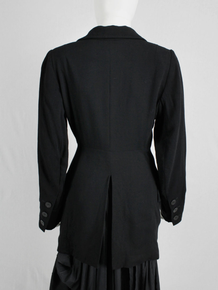 Ann Demeulemeester black asymmetric cutaway blazer pre-1997 (10)