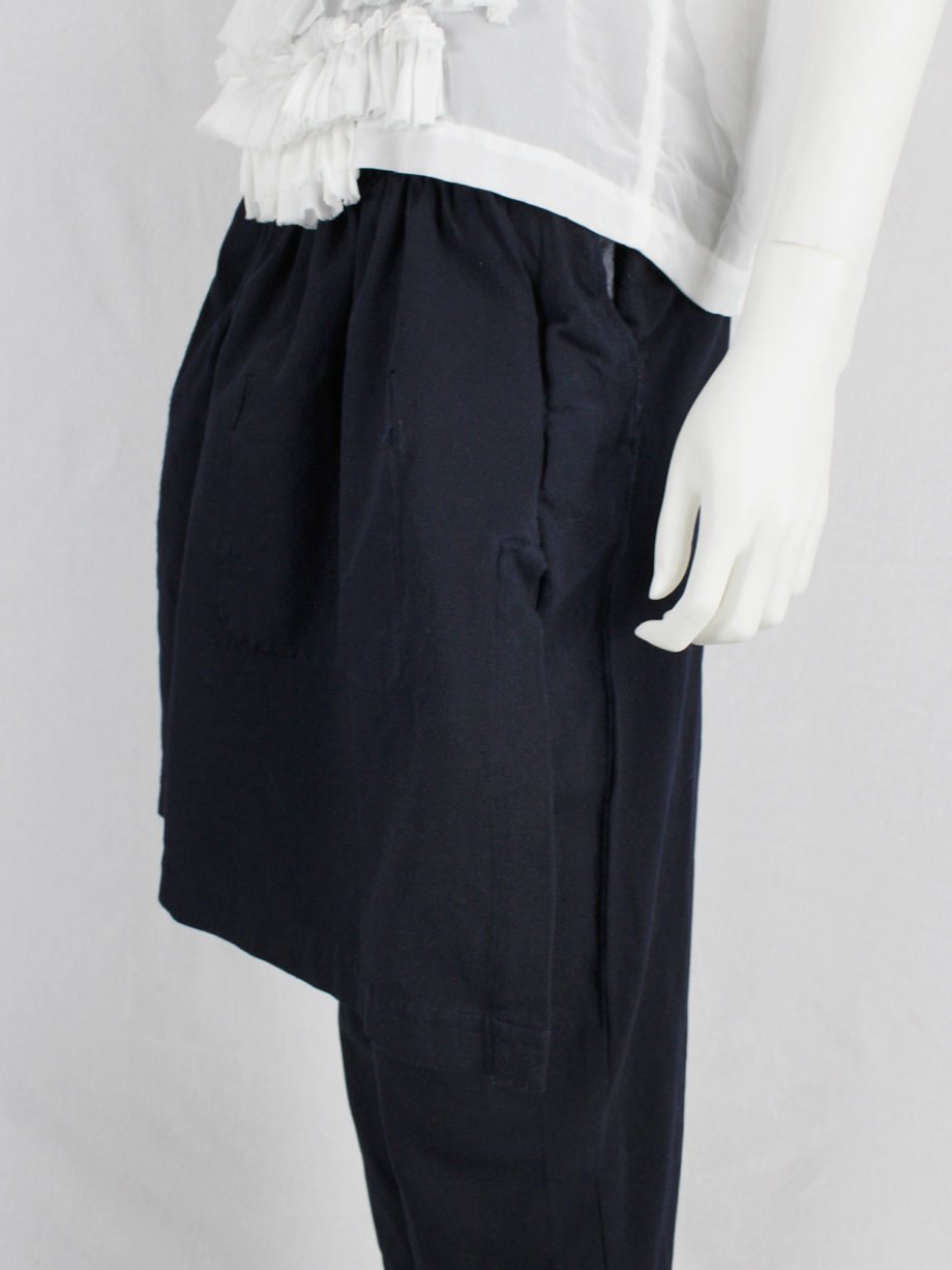 Comme des Garçons blue trousert with skirted front panel spring 2002 (10)
