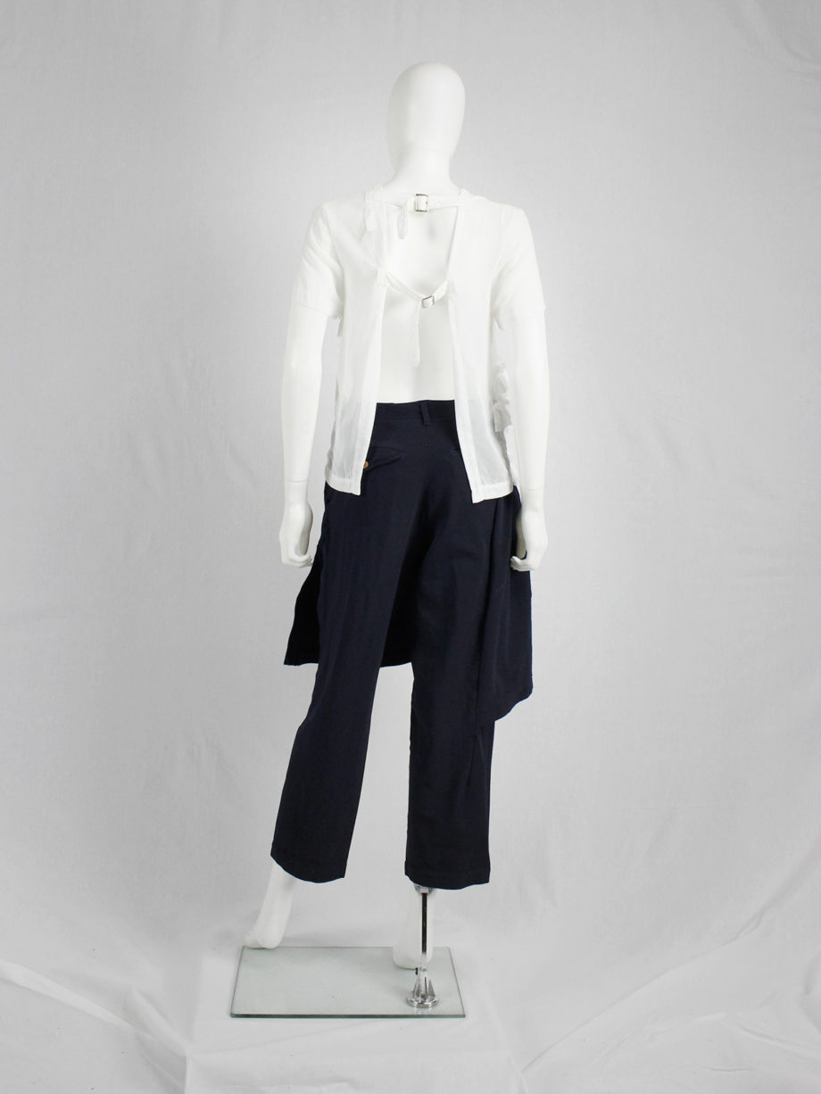 Comme des Garçons blue trousert with skirted front panel spring 2002 (12)