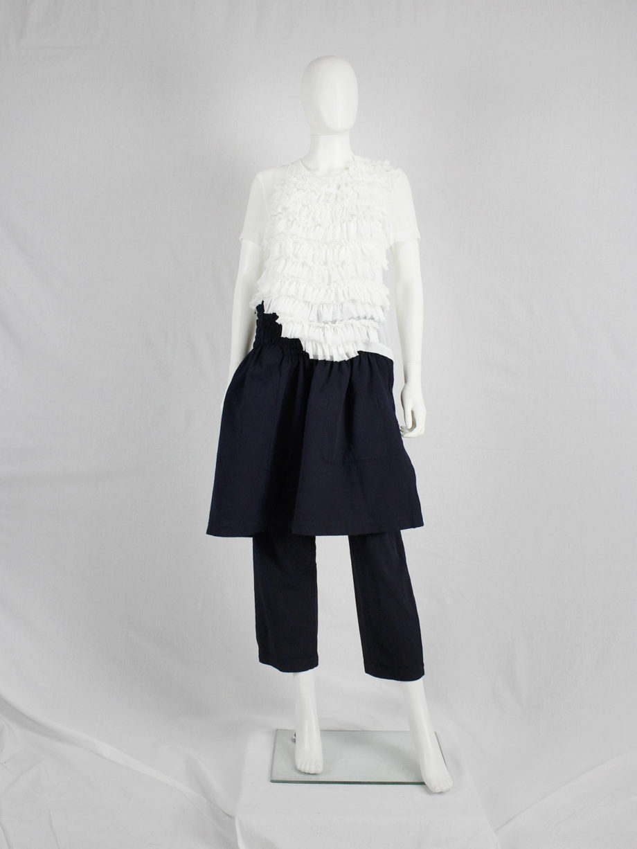 Comme des Garçons blue trousert with skirted front panel spring 2002 (7)