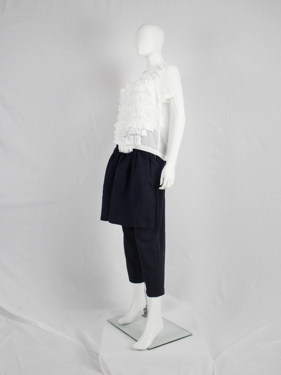 Comme des Garçons blue trousert with skirted front panel spring 2002 (8)