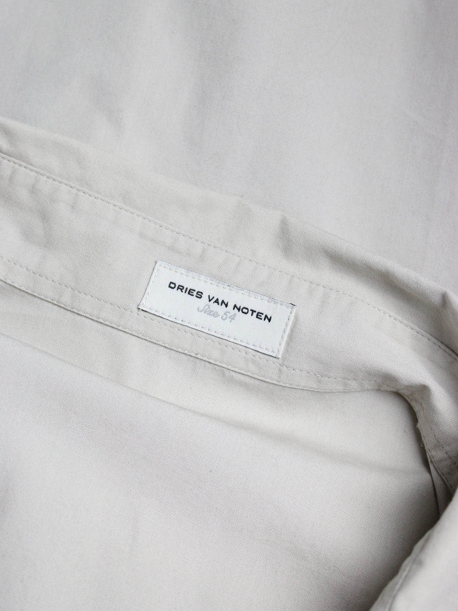 Dries Van Noten beige oversized shirt with straight fit (9)