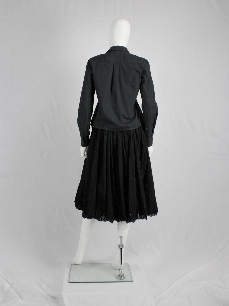 vaniitas Comme des Garcons black shirt with slits and three bows spring 2002 (5)