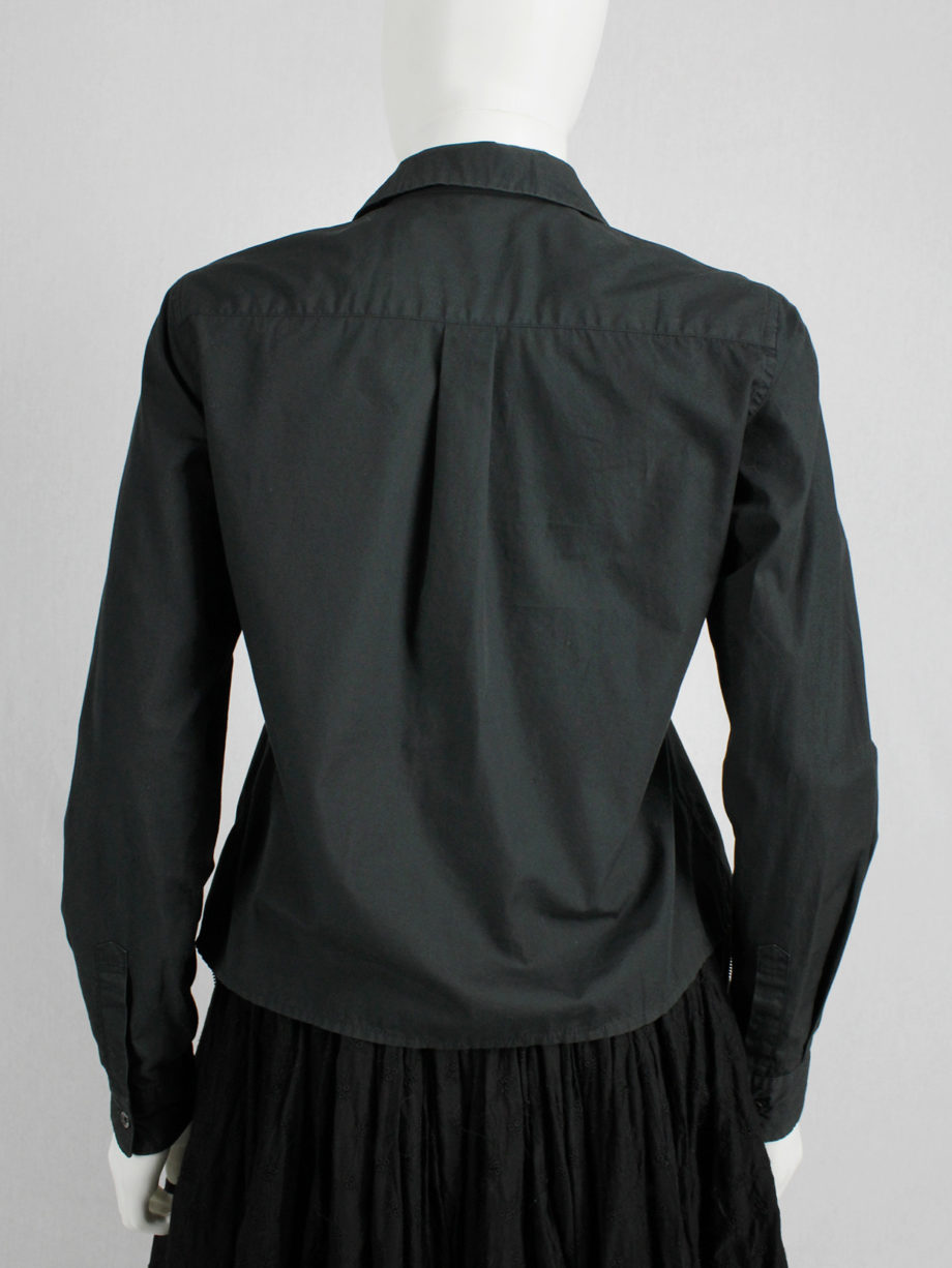 vaniitas Comme des Garcons black shirt with slits and three bows spring 2002 (6)