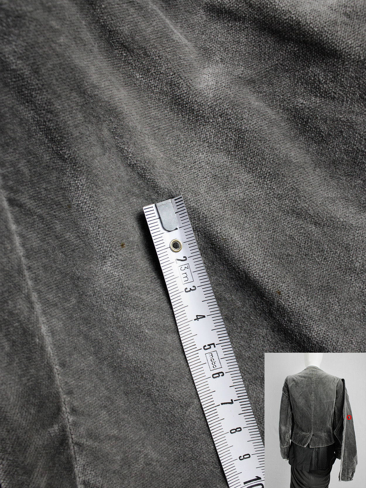 vaniitas Haider Ackermann grey velvet bomber jacket with draped sash runway fall 2007 (15)