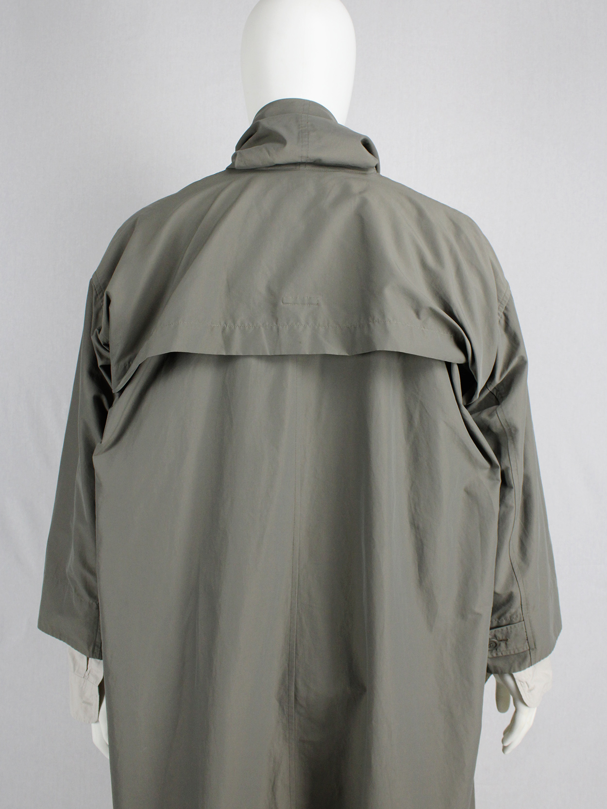 Issey Miyake Windcoat khaki oversized parka — 1980's - V A N II T A S