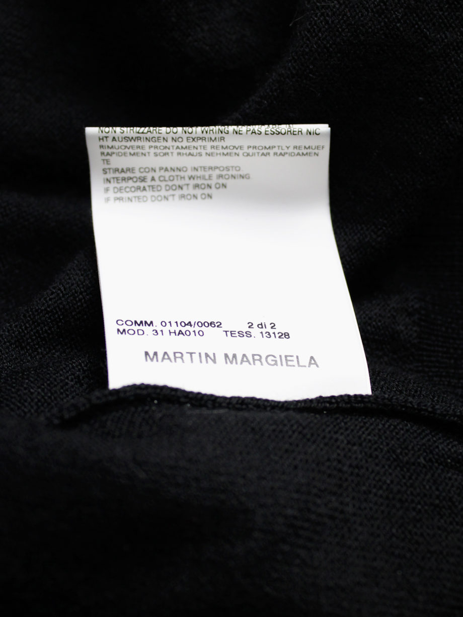 vaniitas Maison Martin Margiela black floating jumper with sheer top part fall 2006 (10)