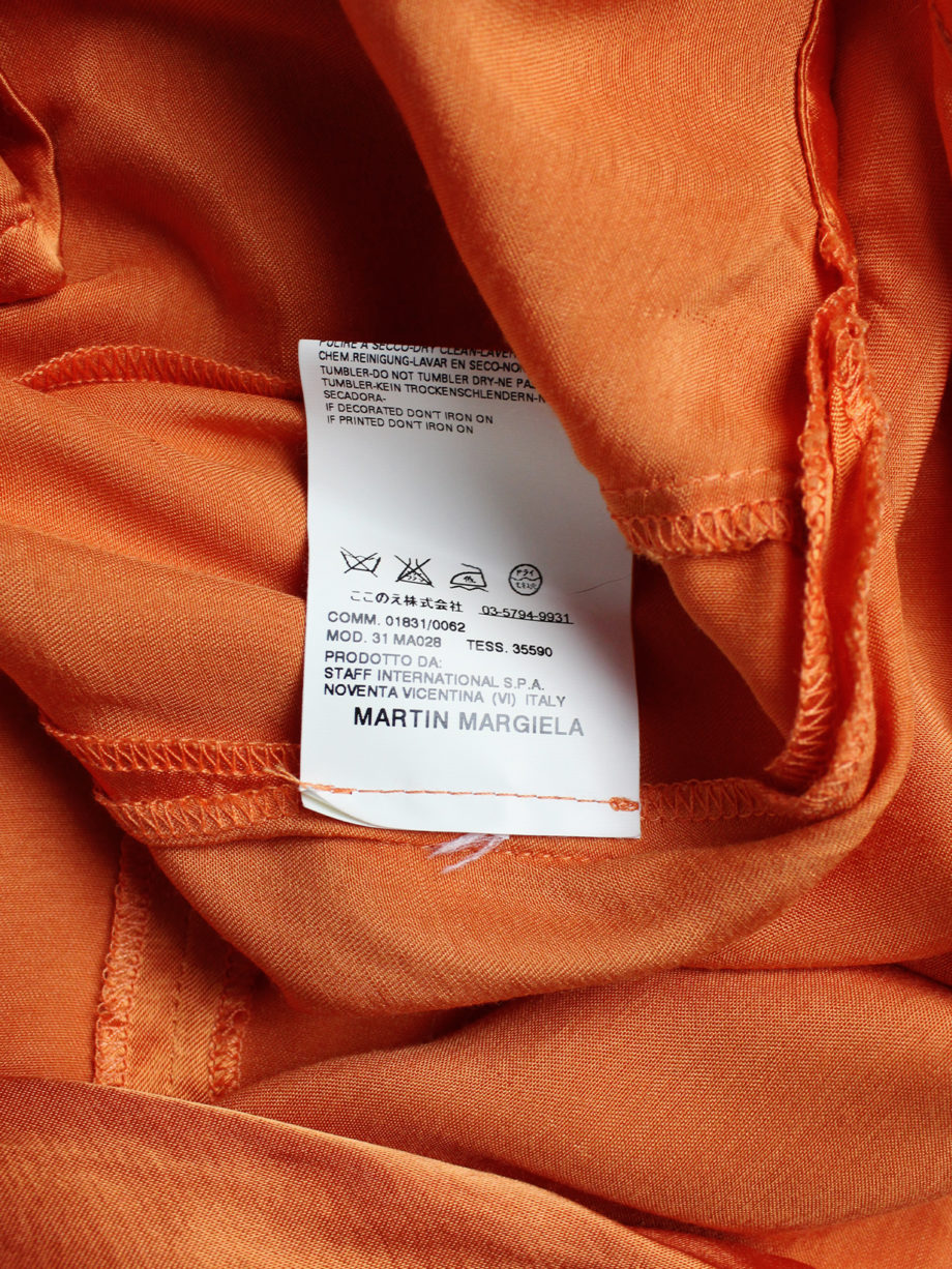 vaniitas Maison Martin Margiela orange seat cover skirt fall 2006 (11)