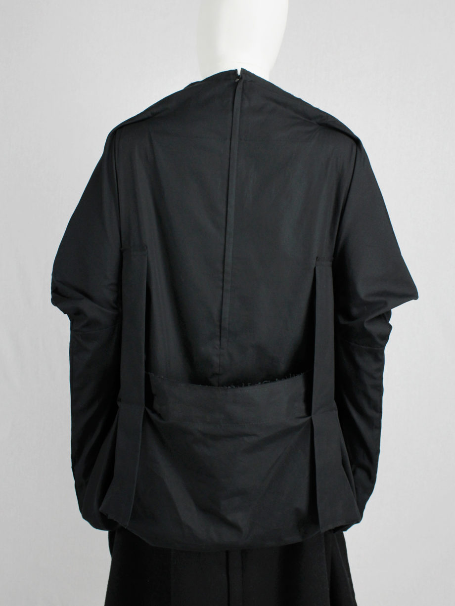 vaniitas vintage Comme des Garcons black sculptural top with strapped pouch spring 2014 (10)