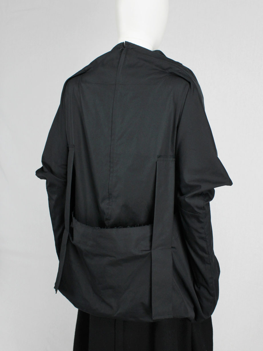 vaniitas vintage Comme des Garcons black sculptural top with strapped pouch spring 2014 (11)