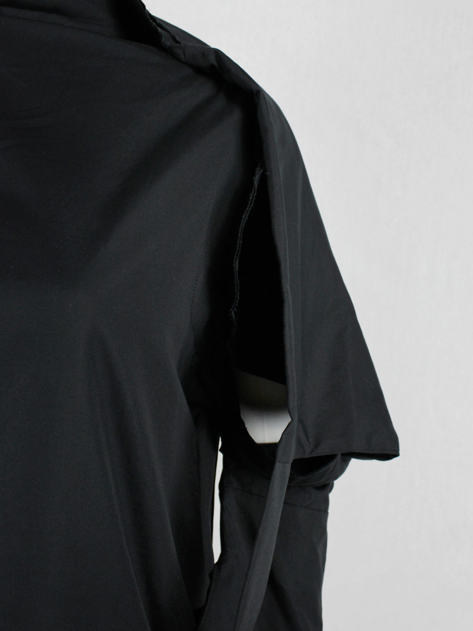 vaniitas vintage Comme des Garcons black sculptural top with strapped pouch spring 2014 (4)