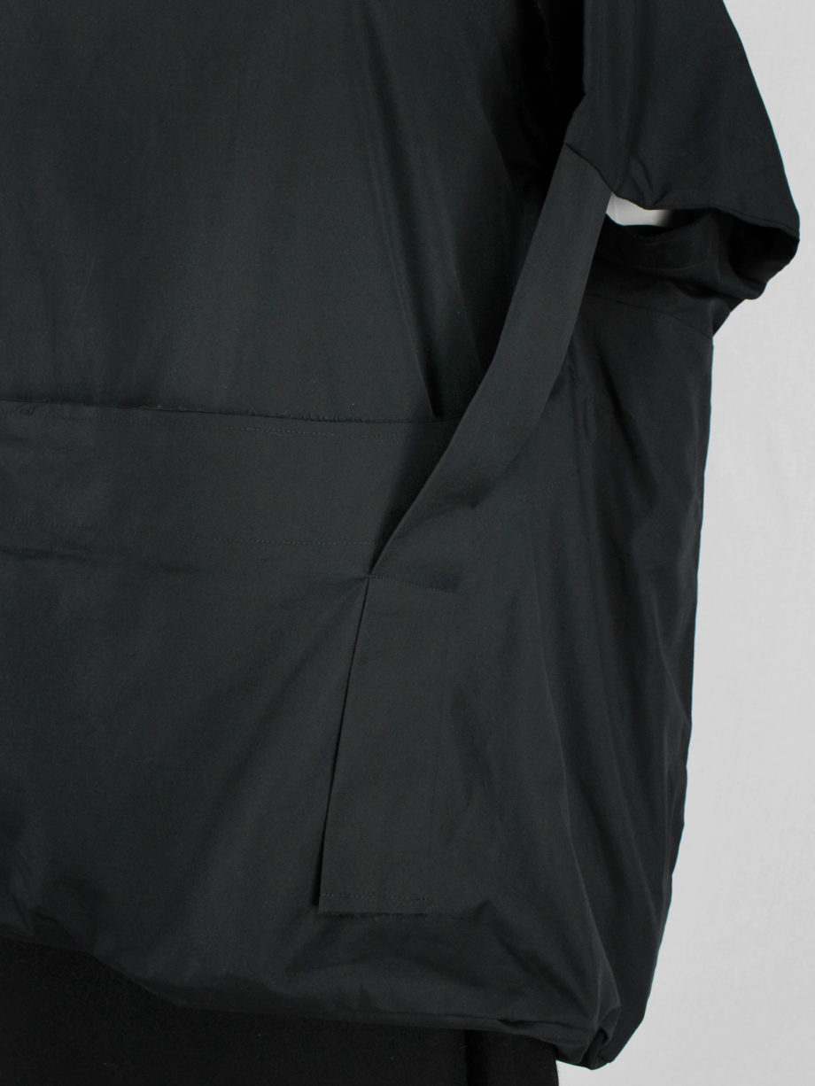 vaniitas vintage Comme des Garcons black sculptural top with strapped pouch spring 2014 (5)
