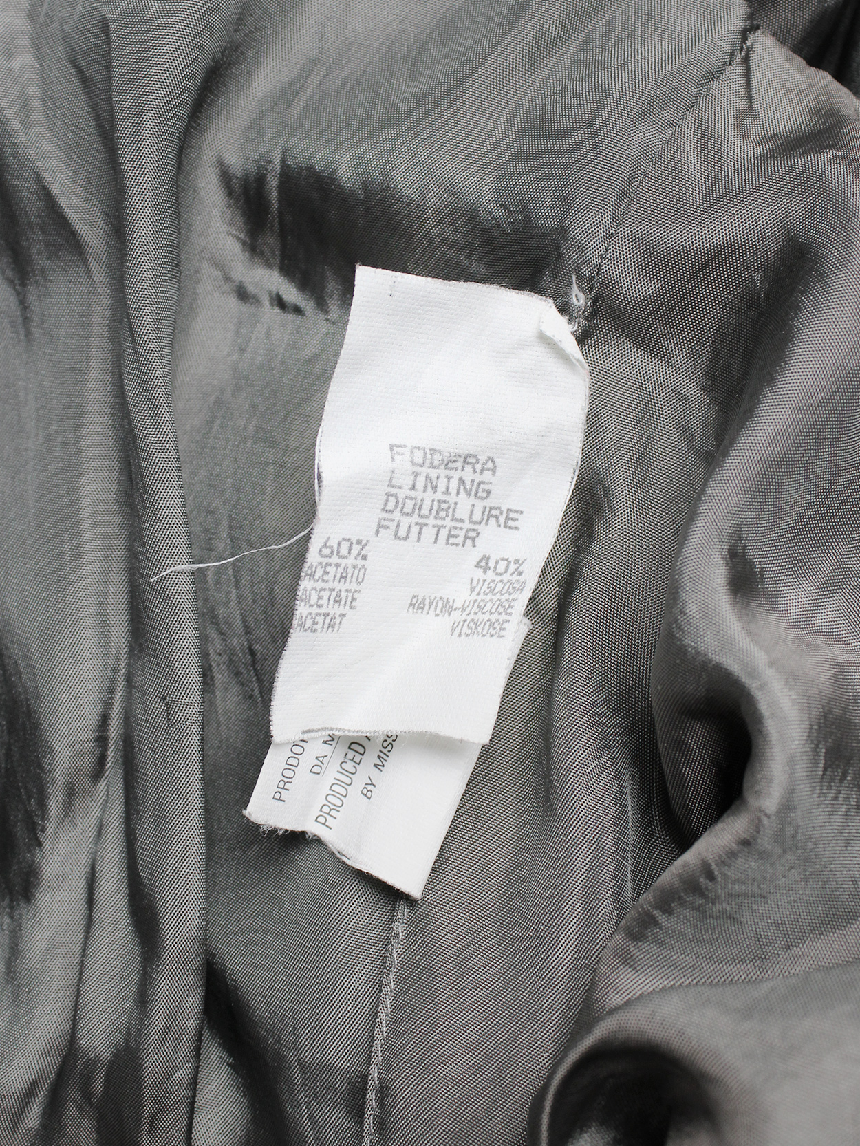 Maison Martin Margiela grey knit top with longer exposed lining — fall ...