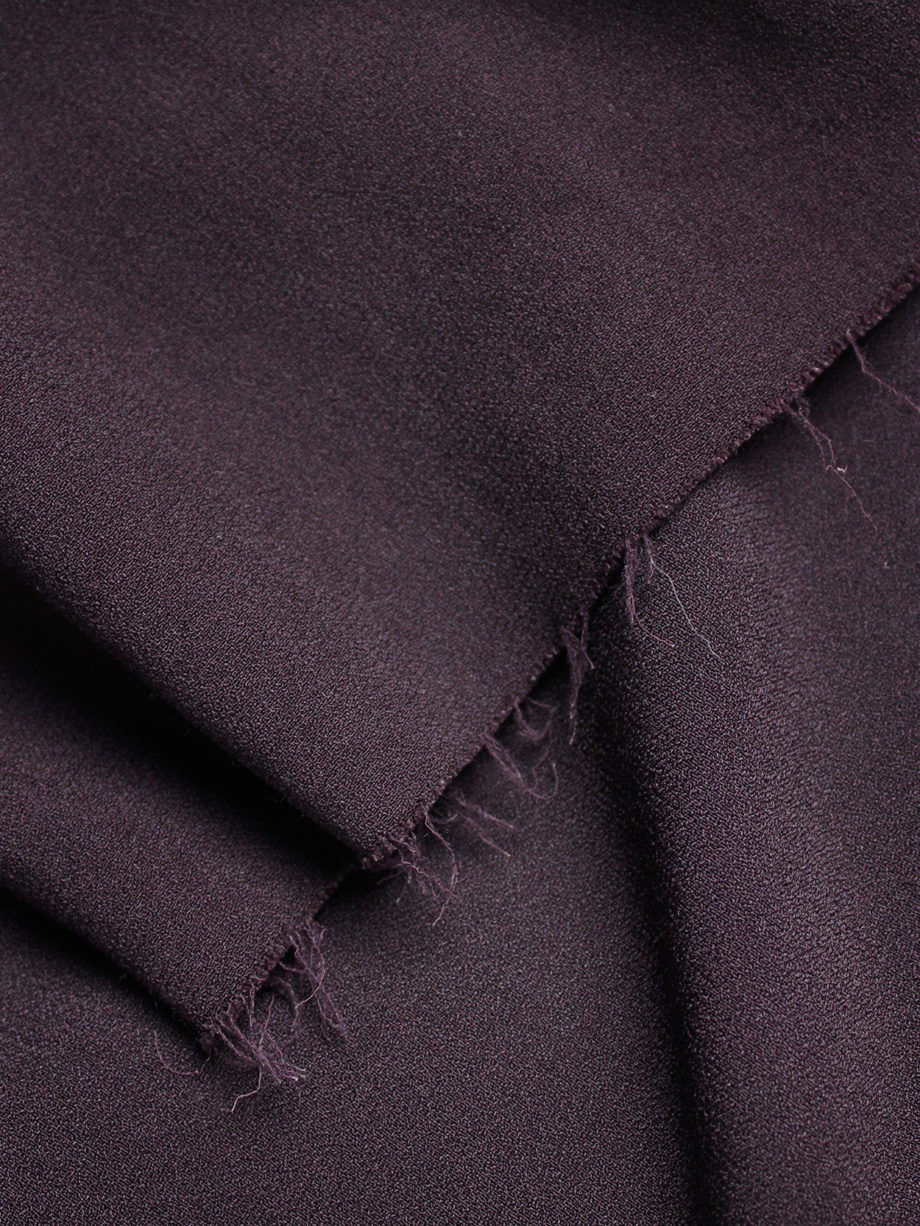 vaniitas vintage Maison Martin Margiela purple backwards maxi skirt with frayed hem fall 2000 (10)