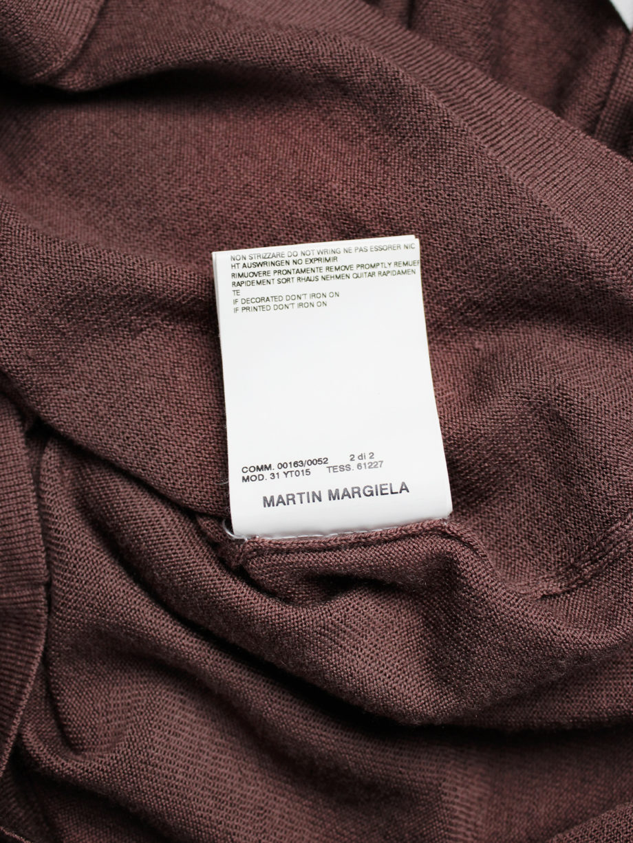 vintage Maison Martin Margiela orange jumper with sewn-together sleeves fall 2005 (7)