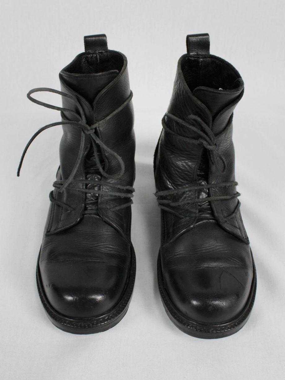 Dirk Bikkembergs black tall boots with laces through the soles mid 90’s (16)