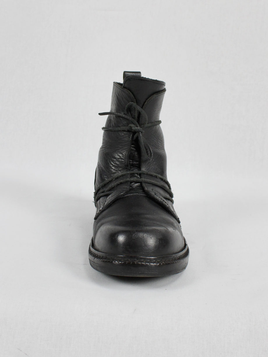 Dirk Bikkembergs black tall boots with laces through the soles mid 90’s (4)