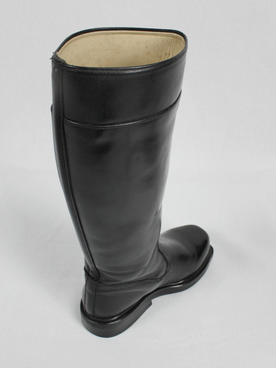 Dirk Bikkembergs black tall boots with mountaineering sole 1990s (10)