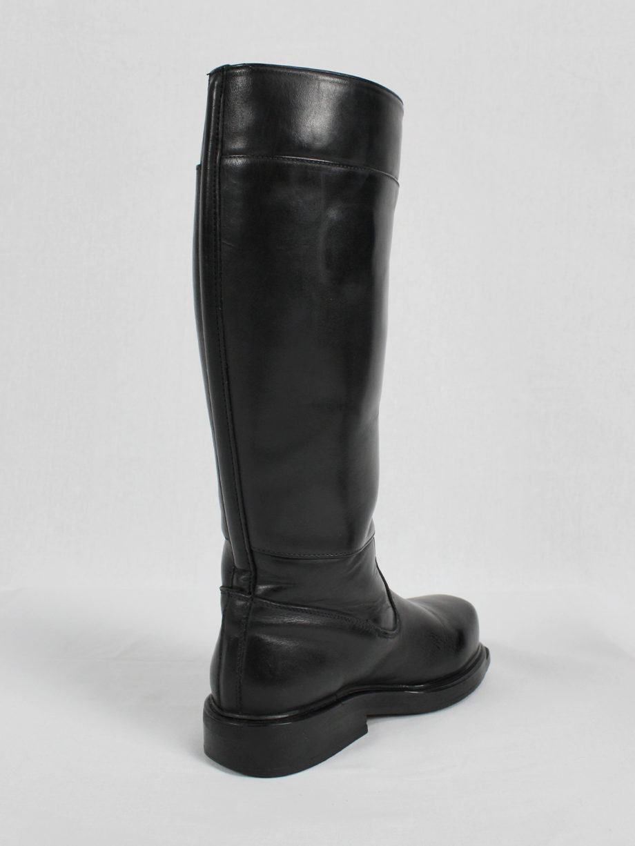 Dirk Bikkembergs black tall boots with mountaineering sole 1990s (16)