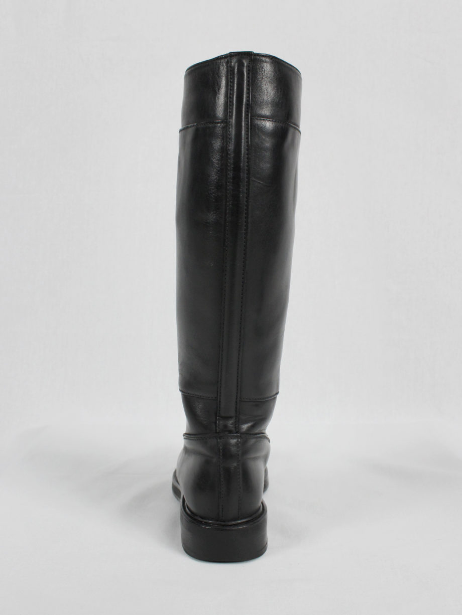 Dirk Bikkembergs black tall boots with mountaineering sole 1990s (17)
