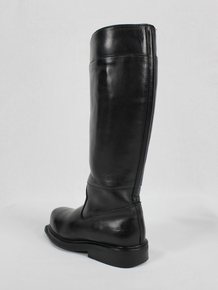 Dirk Bikkembergs black tall boots with mountaineering sole 1990s (18)