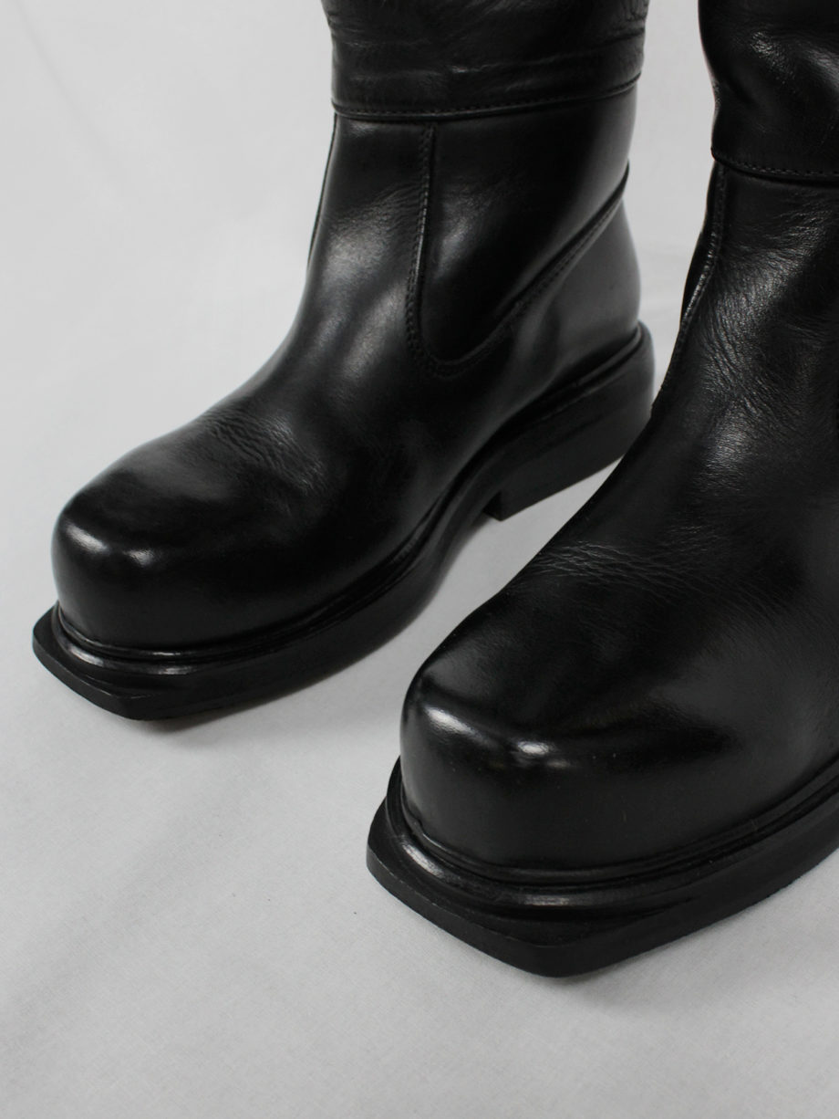 Dirk Bikkembergs black tall boots with mountaineering sole 1990s (5)