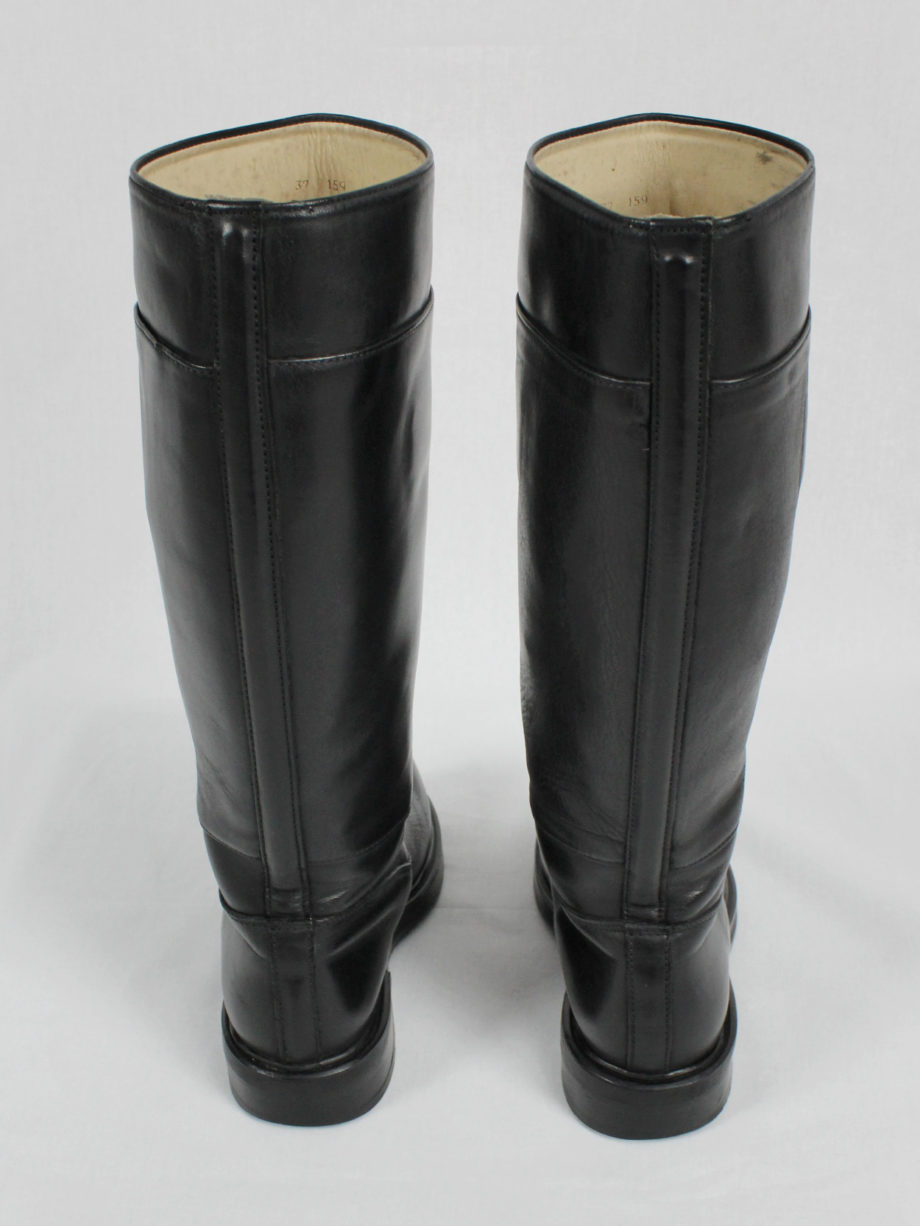 Dirk Bikkembergs black tall boots with mountaineering sole 1990s (6)