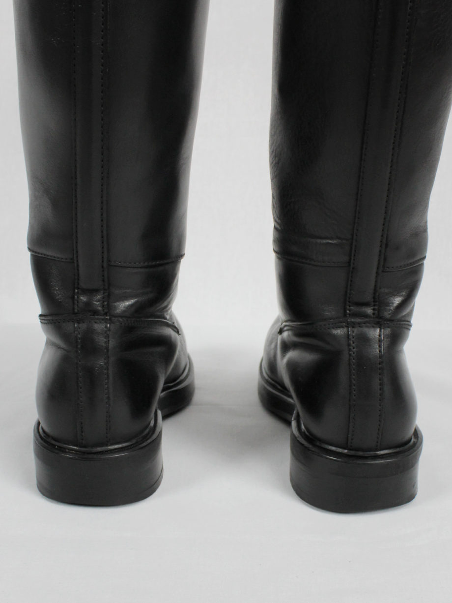 Dirk Bikkembergs black tall boots with mountaineering sole 1990s (7)
