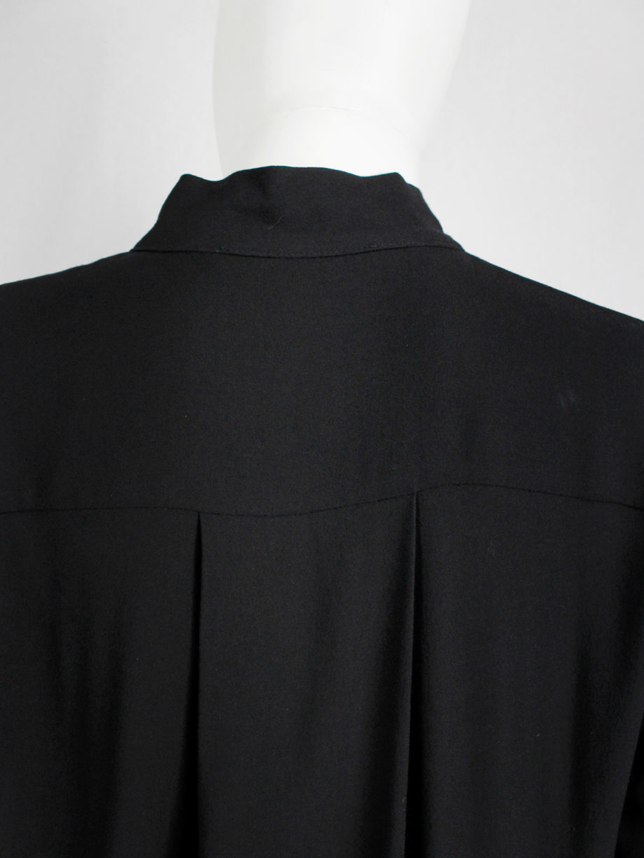 Haider Ackermann black dress with minimal neckline and bowtie fall 2015 (15)