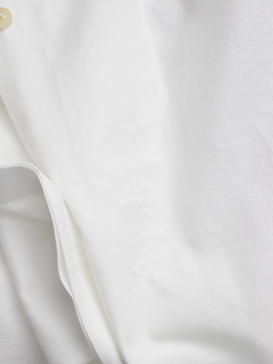 Haider Ackermann white collarless minimalist shirt in an oversized unisex fit (14)