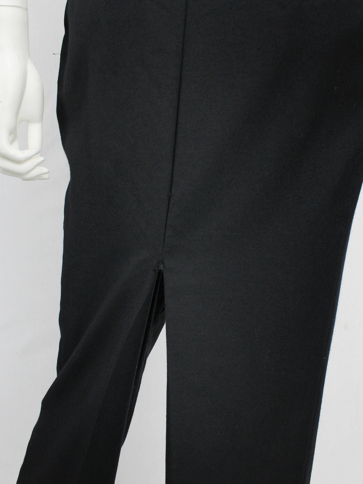Junya Watanabe black pleated harem trousers with suspenders — fall 2012 ...