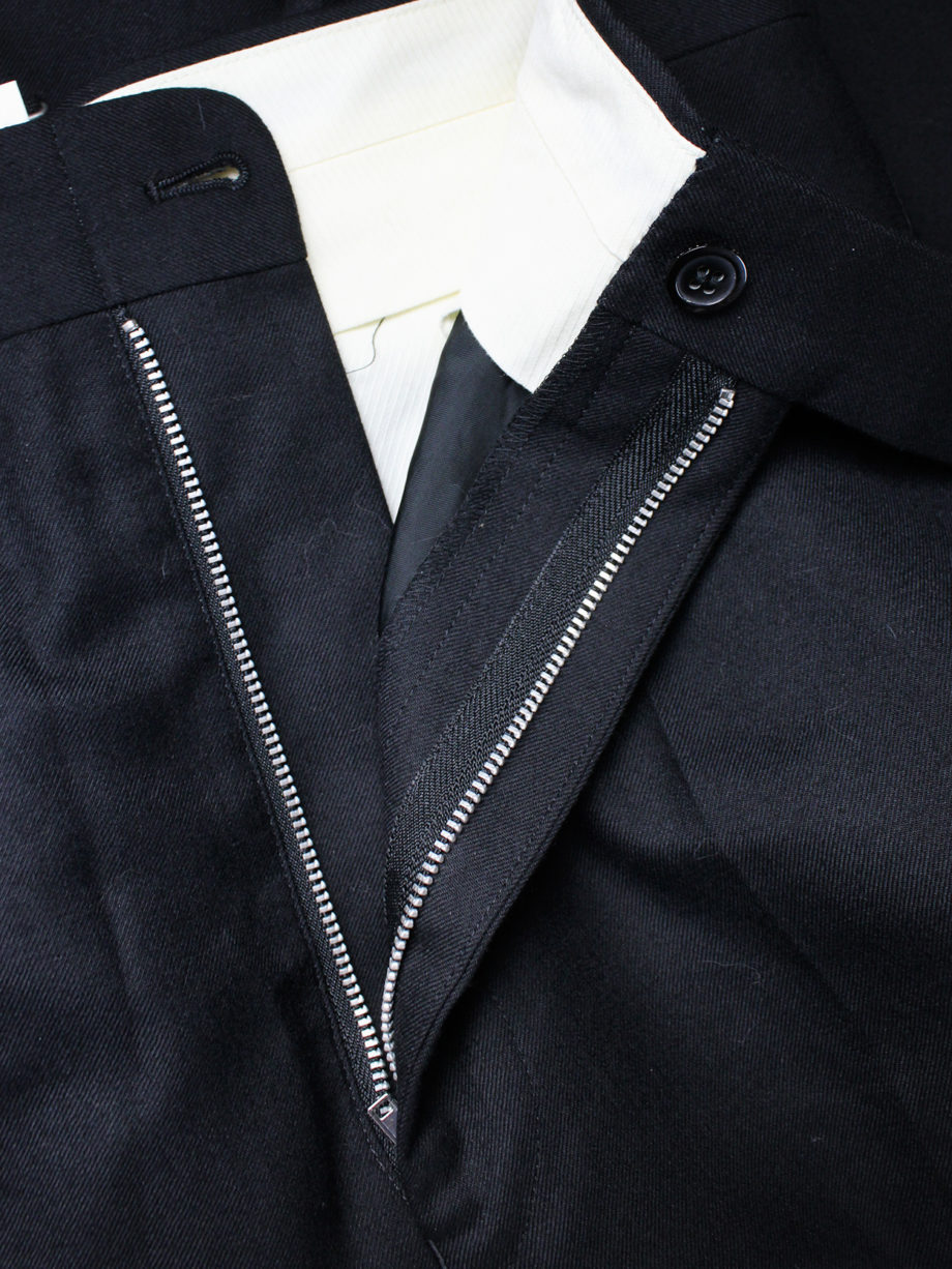Junya Watanabe black pleated harem trousers with suspenders fall 2012 (4)