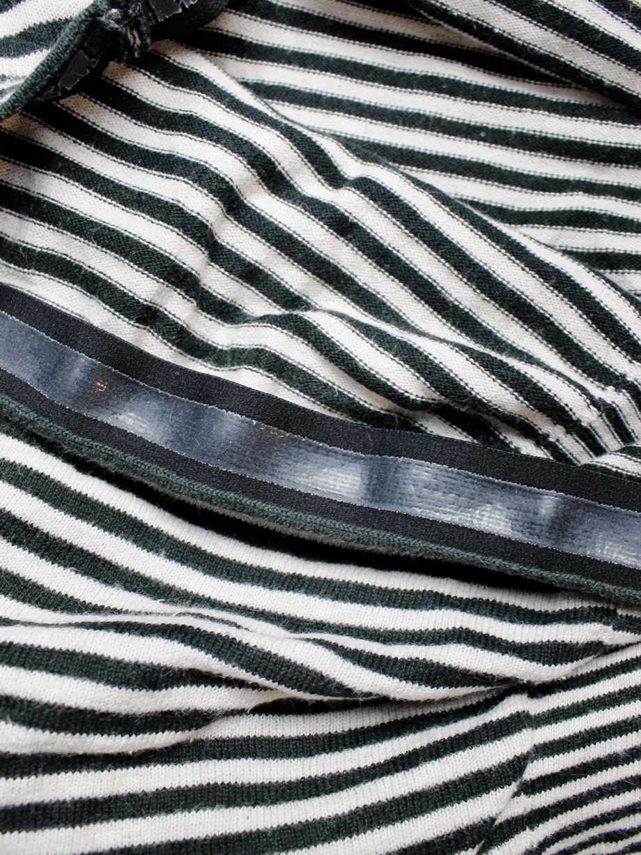 Maison Martin Margiela striped tube top stretched out on one side spring 2005 (10)