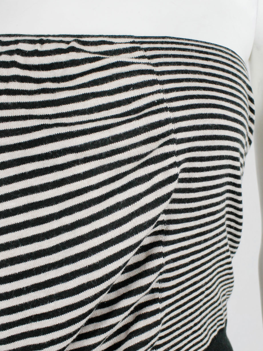 Maison Martin Margiela striped tube top stretched out on one side spring 2005 (4)