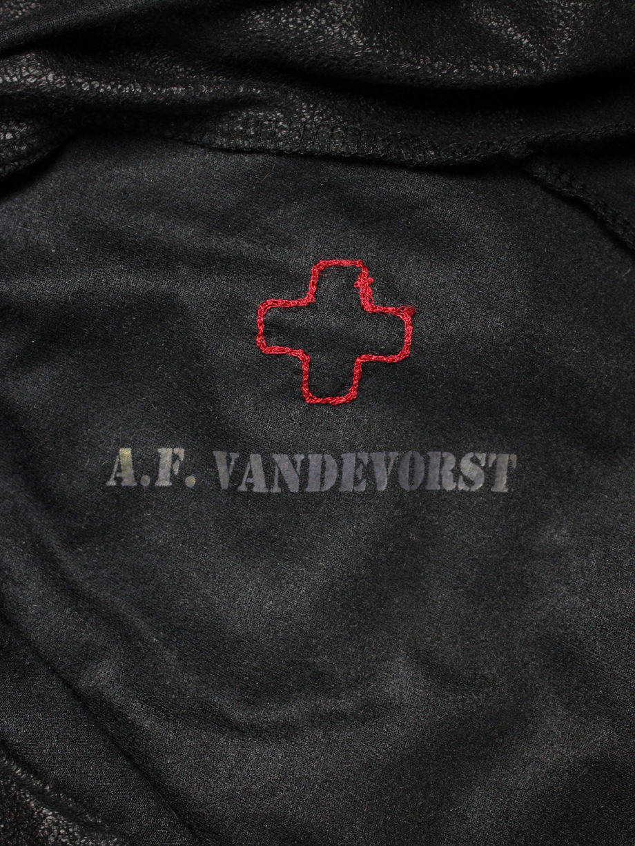 af Vandevorst black diagonal jumper with heavily gathered draping fall 2010 (7)