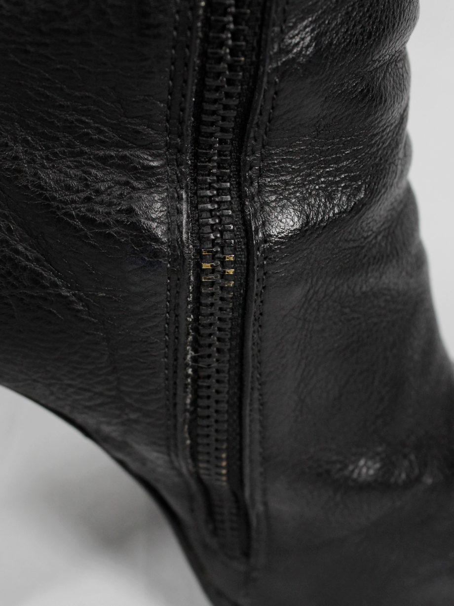 vaniitas Ann Demeulemeester black platform boots with white ombre fall 2012 (18)