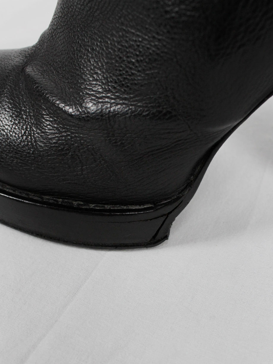 vaniitas Ann Demeulemeester black platform boots with white ombre fall 2012 (19)