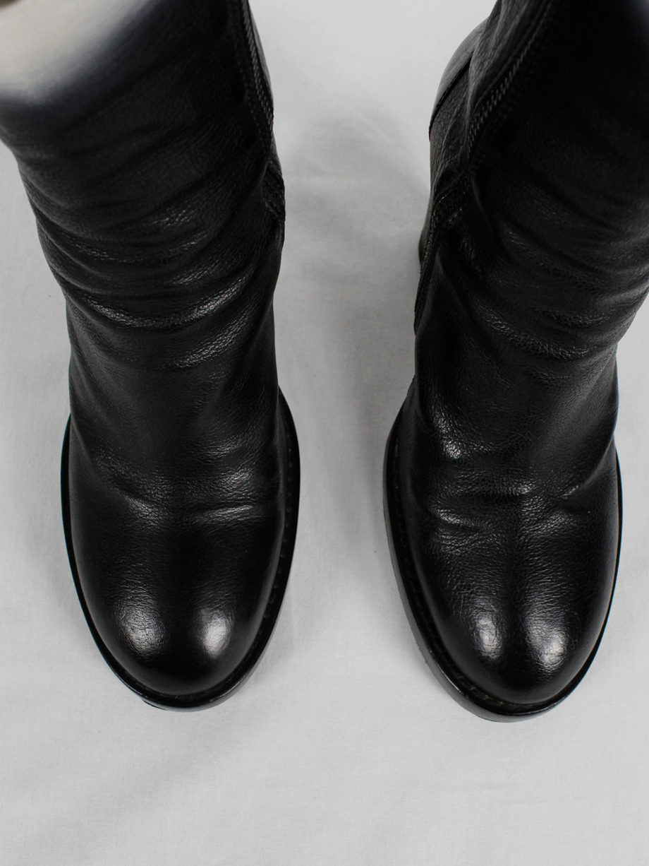 vaniitas Ann Demeulemeester black platform boots with white ombre fall 2012 (23)