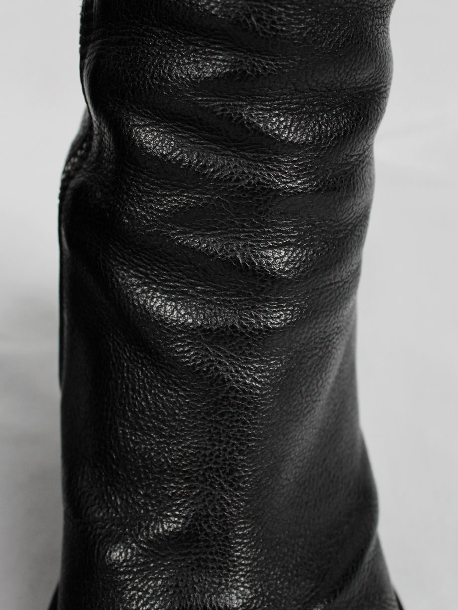 vaniitas Ann Demeulemeester black platform boots with white ombre fall 2012 (24)