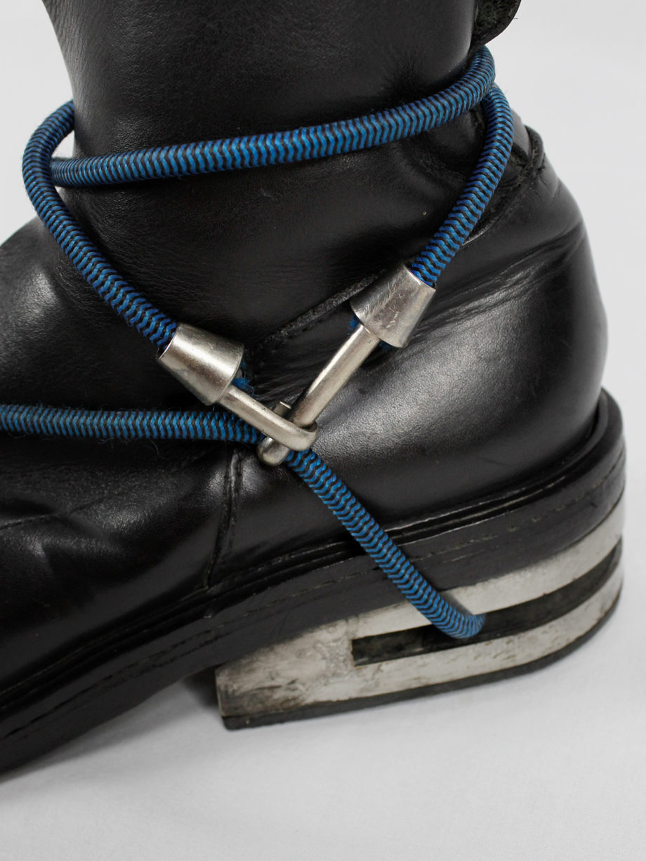 vaniitas Dirk Bikkembergs black mountaineering boots with metal heel and elastics fall 1996 (13)
