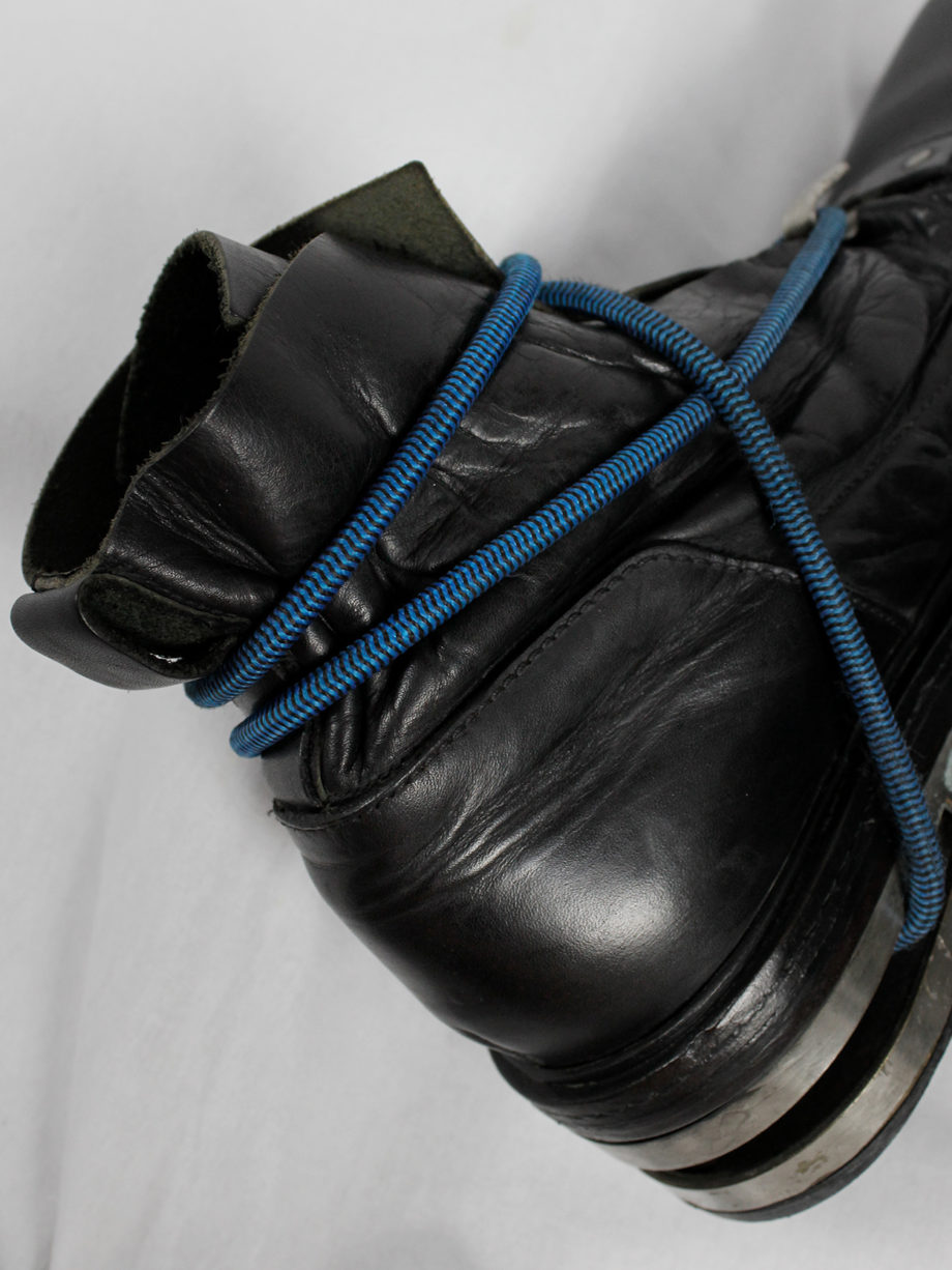 vaniitas Dirk Bikkembergs black mountaineering boots with metal heel and elastics fall 1996 (25)