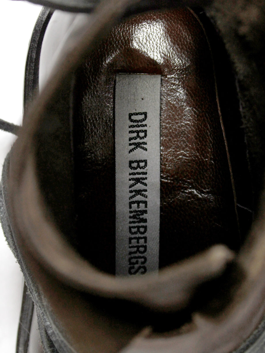 vaniitas Dirk Bikkembergs brown mountaineering boots with laces through the soles 1990s (7)