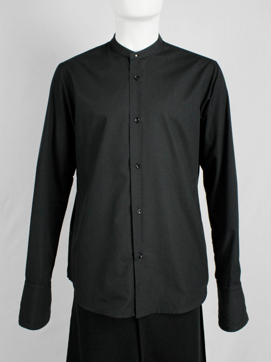 vaniitas Maison Martin Margiela black shirt with detacheably collar fall 2002 (1)