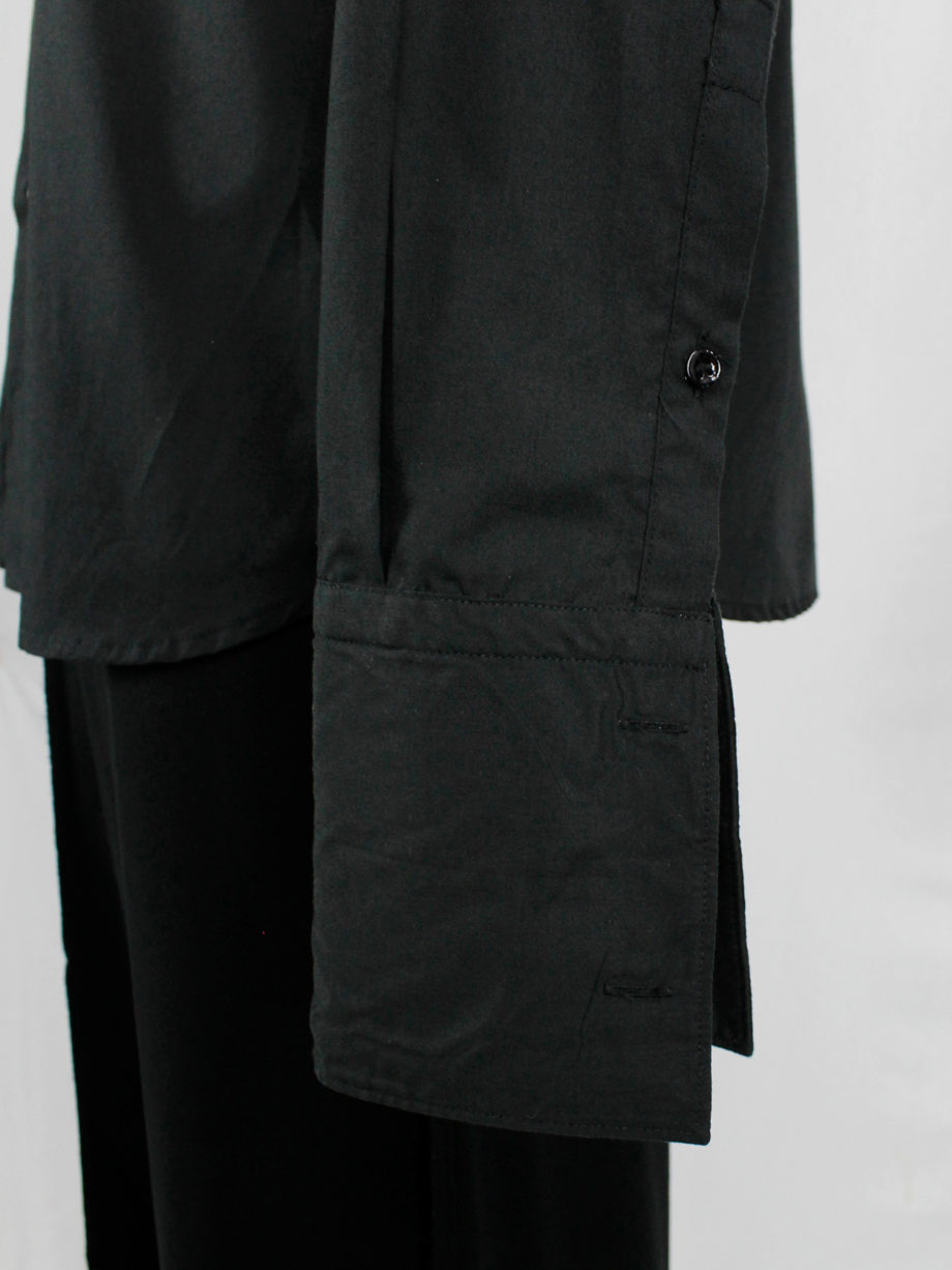 vaniitas Maison Martin Margiela black shirt with detacheably collar fall 2002 (10)
