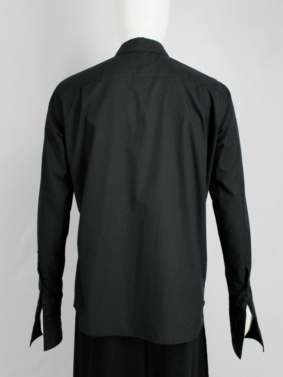 vaniitas Maison Martin Margiela black shirt with detacheably collar fall 2002 (12)