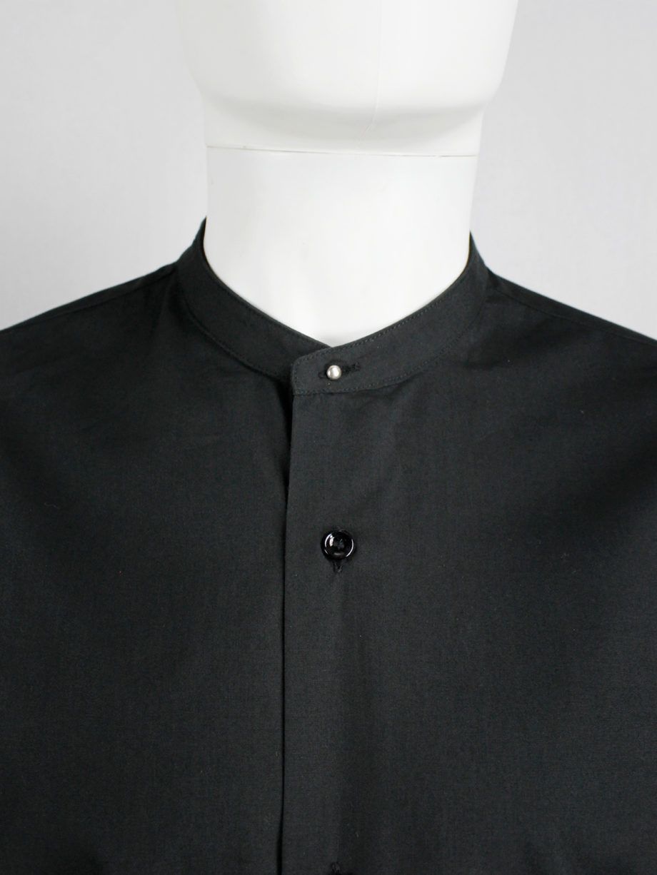 vaniitas Maison Martin Margiela black shirt with detacheably collar fall 2002 (2)