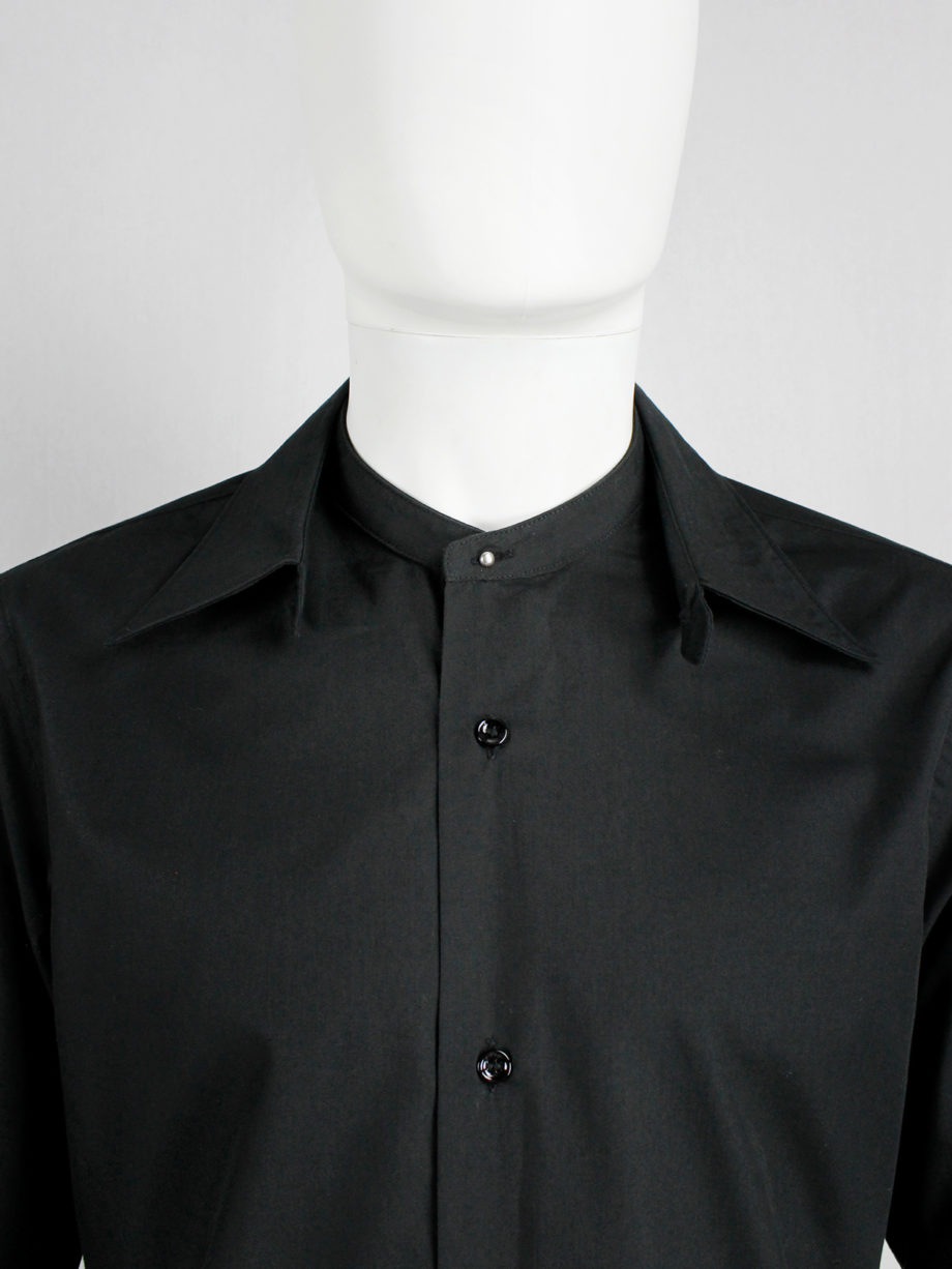 vaniitas Maison Martin Margiela black shirt with detacheably collar fall 2002 (5)