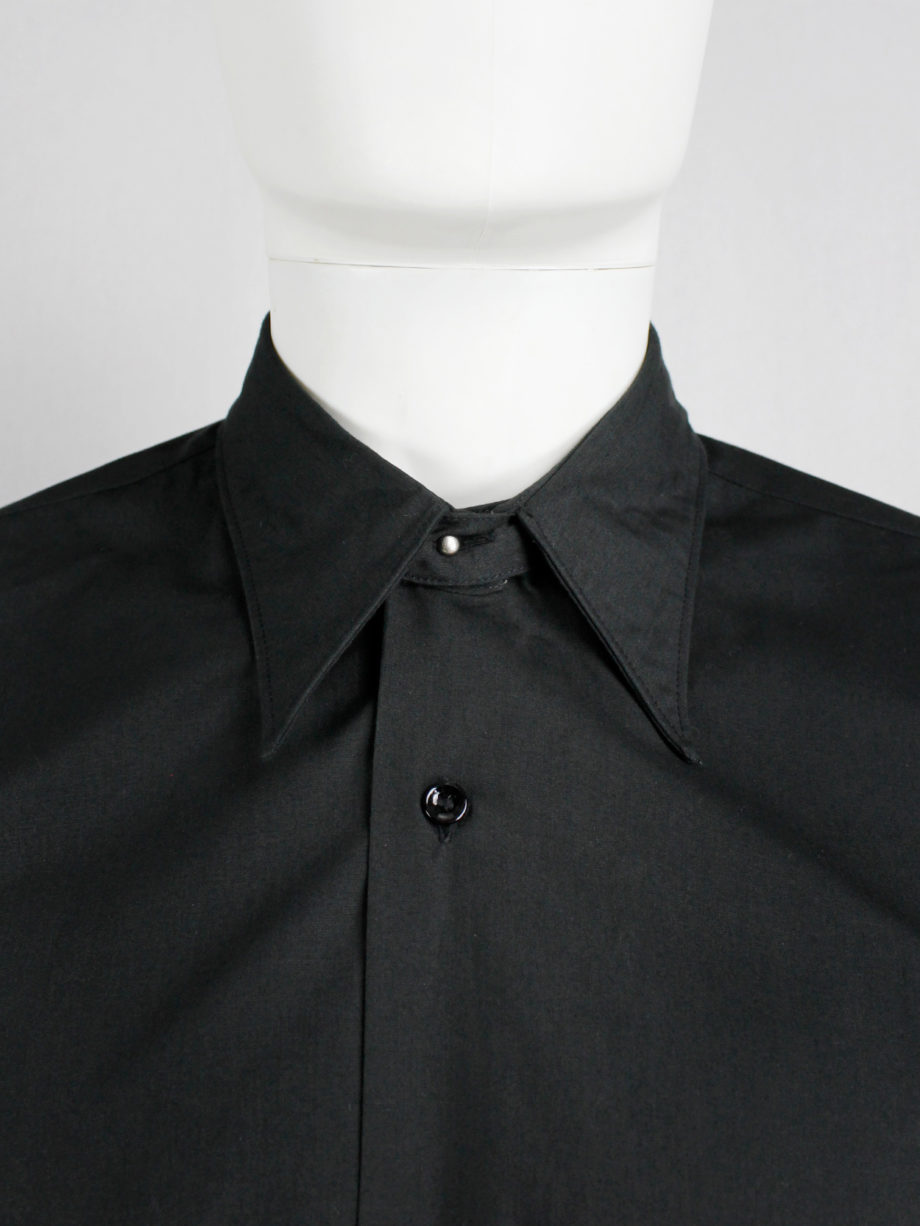 vaniitas Maison Martin Margiela black shirt with detacheably collar fall 2002 (7)