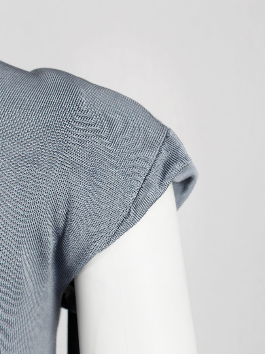 vaniitas Maison Martin Margiela blue jumper with the sleeves pulled inside out 1997 (9)