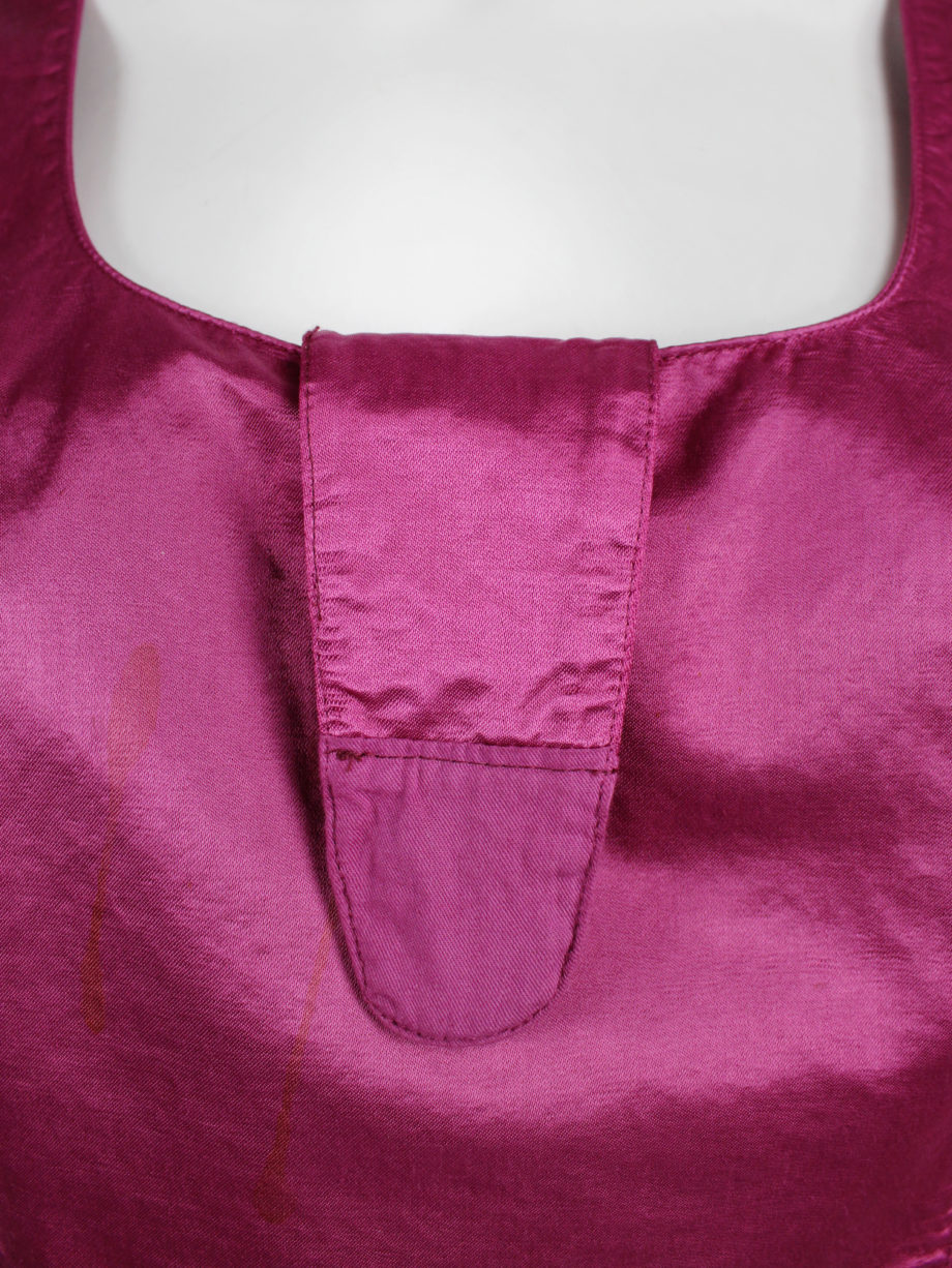 vaniitas Maison Martin Margiela pink cropped corset top in satin runway fall 1995 (1)